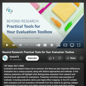Screenshot for Beyond Research: Practical Tools for Your Evaluation Toolbox