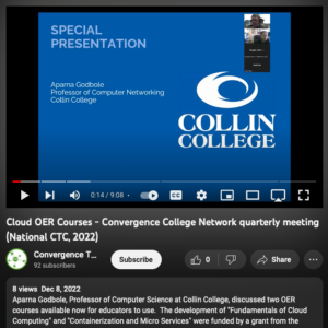 Screenshot for Cloud OER Courses
