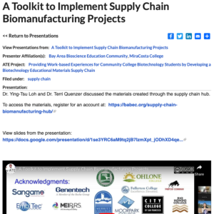 Screenshot for A Toolkit to Implement Supply Chain Biomanufacturing Projects