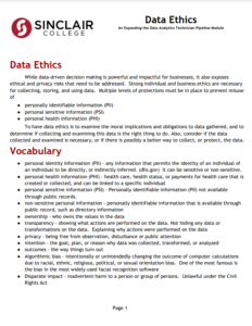 Screenshot for Data Ethics