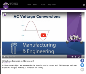Screenshot for Alternating Current Voltage Conversions