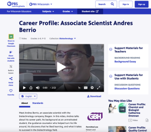 Screenshot for Associate Scientist Andres Berrio