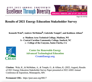 Screenshot for Results of 2021 Energy Education Stakeholder Survey