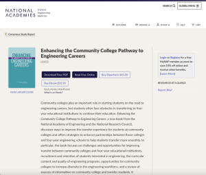 Screenshot for Enhancing the Community College Pathway to Engineering Careers