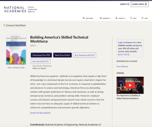 Screenshot for Building America's Skilled Technical Workforce