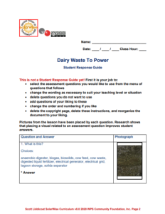 Screenshot for Dairy Waste to Power