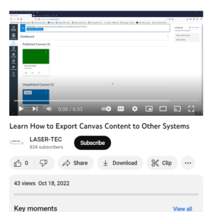 Screenshot for Learn How to Export Canvas Content to Other Systems