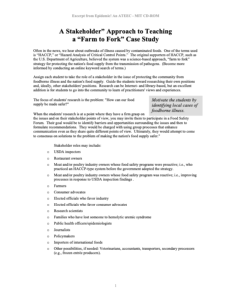 Screenshot for A Stakeholder Approach to Teaching a Farm to Fork Case Study