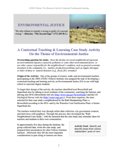 Screenshot for Environmental Justice Activity