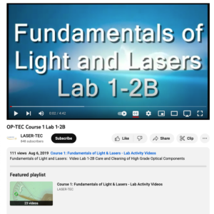 Screenshot for Fundamentals of Light and Lasers: Care and Cleaning of High Grade Optical Components