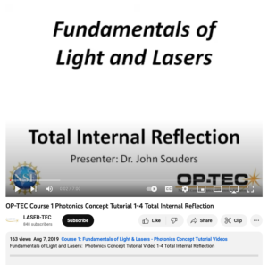 Screenshot for Fundamentals of Light and Lasers: Total Internal Reflection
