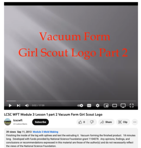 Screenshot for Module 3 Mold Making - Lesson 1 - Part 2 Vacuum Form Girl Scout Logo