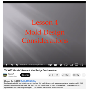 Screenshot for Module 3 Mold Making - Lesson 4 - Mold Design Considerations