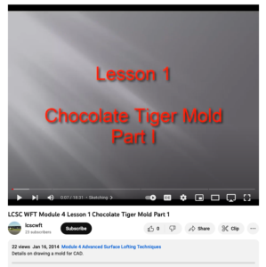 Screenshot for Chocolate Tiger Mold, Part 1 (Lesson 1 of 11)