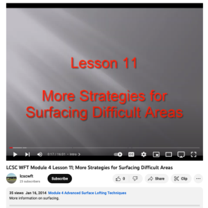 Screenshot for More Strategies for Surfacing Difficult Areas (Lesson 11 of 11)