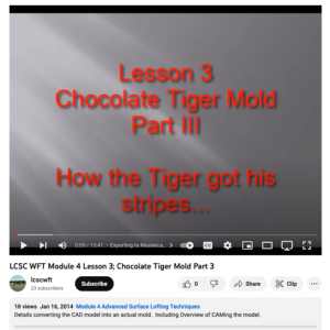 Screenshot for Chocolate Tiger Mold, Part 3 (Lesson 3 of 11)