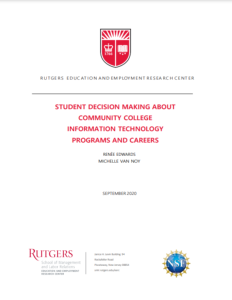 Screenshot for Working Paper: Student Decision Making About Community College Information Technology Programs and Careers