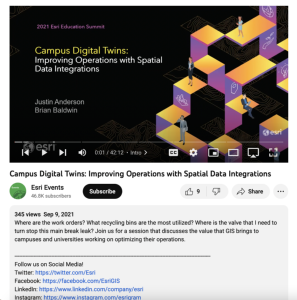 Screenshot for Campus Digital Twins: Improving Operations With Spatial Data Integrations