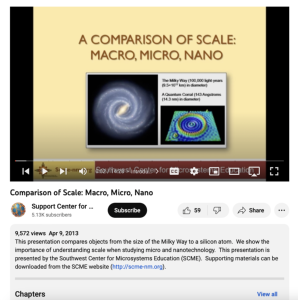 Screenshot for Comparison of Scale: Macro, Micro, Nano