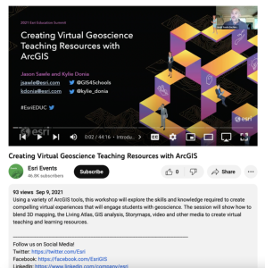 Screenshot for Creating Virtual Geoscience Teaching Resources with ArcGIS