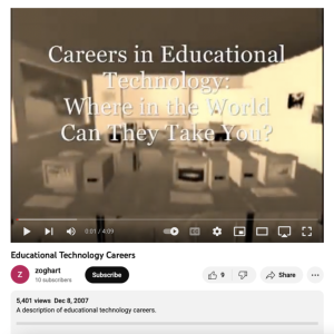 Screenshot for Educational Technology Careers
