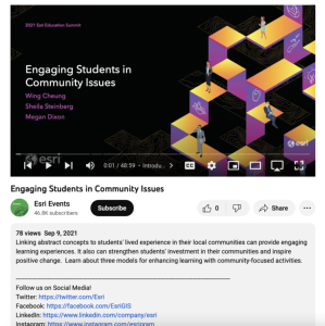 Screenshot for Engaging Students in Community Issues