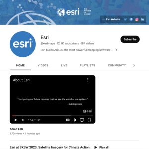 Screenshot for ESRI TV