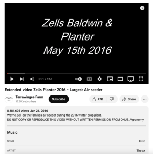 Screenshot for Extended Video Zells Planter 2016: Largest Air Seeder