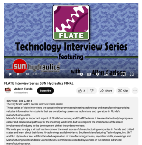 Screenshot for FLATE Technology Interview Series: Sun Hydraulics Corporation