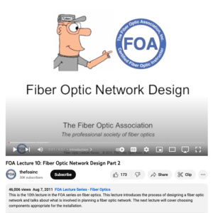 Screenshot for FOA Lecture 10 : Fiber Optic Network Design Part 2