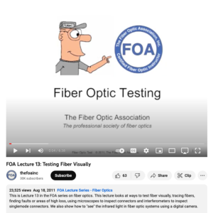 Screenshot for FOA Lecture 13: Testing Fiber Visually