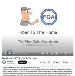 Screenshot for FOA Lecture 25 : FTTH - Fiber To The Home