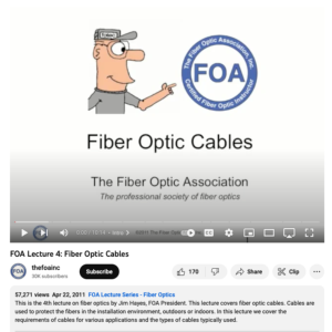 Screenshot for FOA Lecture 4 : Fiber Optic Cables