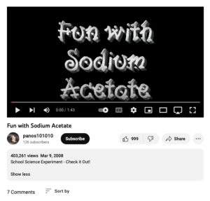 Screenshot for Fun with Sodium Acetate