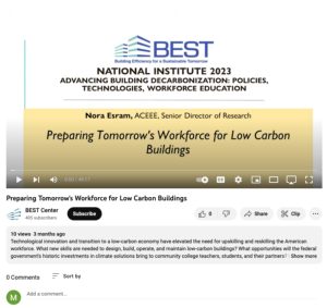 Screenshot for Preparing Tomorrow's Workforce for Low Carbon Buildings