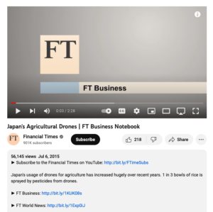 Screenshot for Japan’s Agricultural Drones: FT Business Notebook