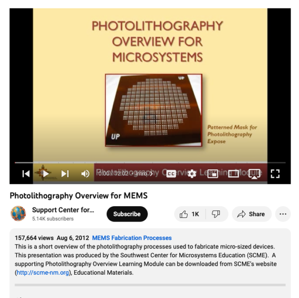 ATE Central - Photolithography Overview For MEMS