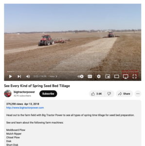 Screenshot for See Every Kind of Spring Seed Bed Tillage