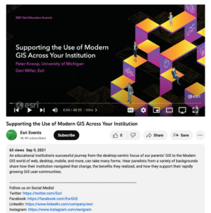 Screenshot for Supporting the Use of Modern GIS Across Your Institution