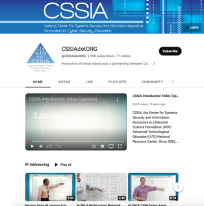 Screenshot for The Center for Systems Security and Information Assurance: YouTube Channel