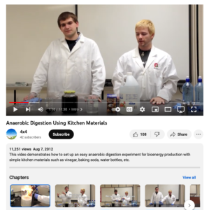 Screenshot for Anaerobic Digestion Using Kitchen Materials Video
