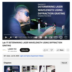Screenshot for Determining Laser Wavelength Using Diffraction Grating (Lab 17 of 23)