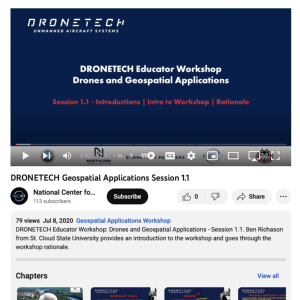 Screenshot for DRONETECH Geospatial Applications Session 1.1