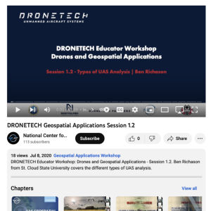 Screenshot for DRONETECH Geospatial Applications Session 1.2