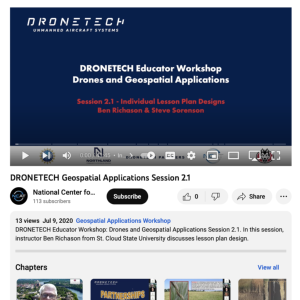 Screenshot for DRONETECH Geospatial Applications Session 2.1