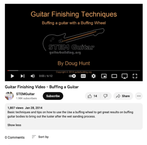 Screenshot for Guitar Finishing Techniques: Buffing a Guitar with a Buffing Wheel