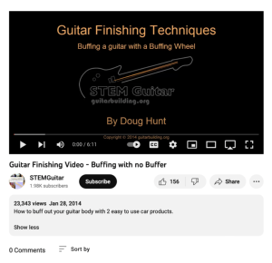 Screenshot for Guitar Finishing Techniques: Buffing a Guitar without a Buffing Wheel