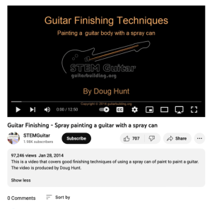 Screenshot for Guitar Finishing Techniques: Painting a Guitar Body with a Spray Can