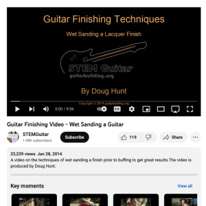 Screenshot for Guitar Finishing Techniques: Wet Sanding a Lacquer Finish