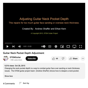Screenshot for Guitar Neck Pocket Depth Adjustment